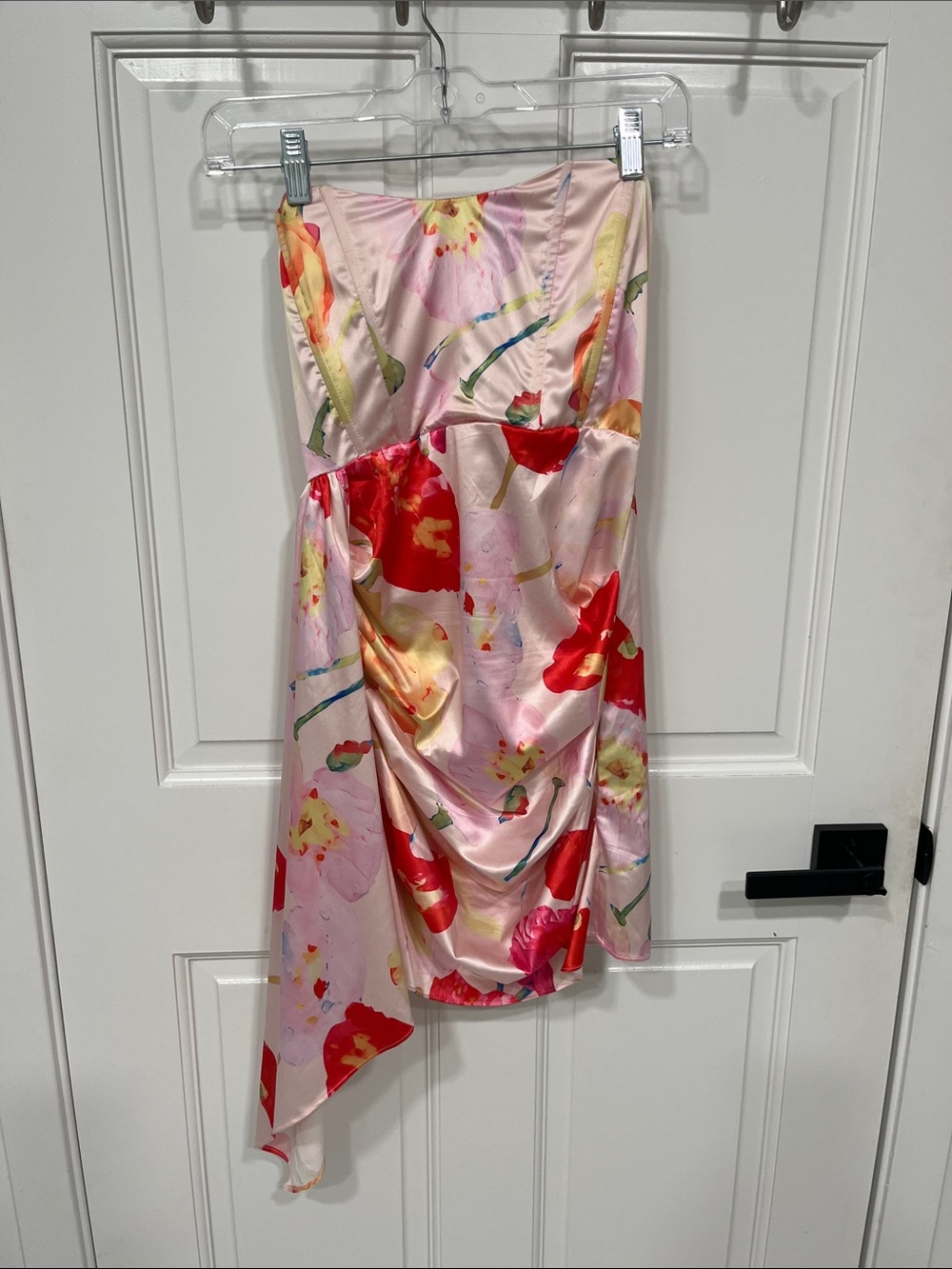 Hello Molly Floral Pink Asymmetric Dress